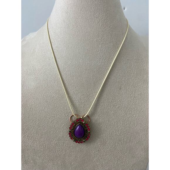 purple teardrop pendant necklace - Picture 1 of 5
